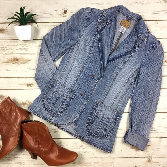 Jill Stuart Jackets & Blazers - Jill Stuart Jeans Washed Out Denim Jacket Blazer